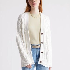 Quince cable oversized sweater